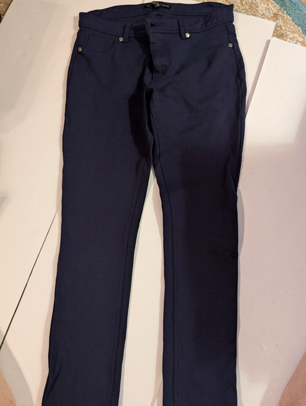Miss Ashley Petite Dark Navy Slim Pants Sz PS